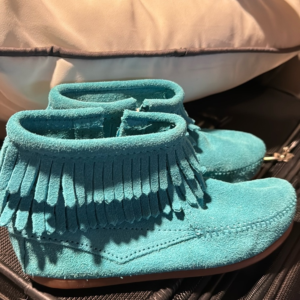 Minnetonka leather booties